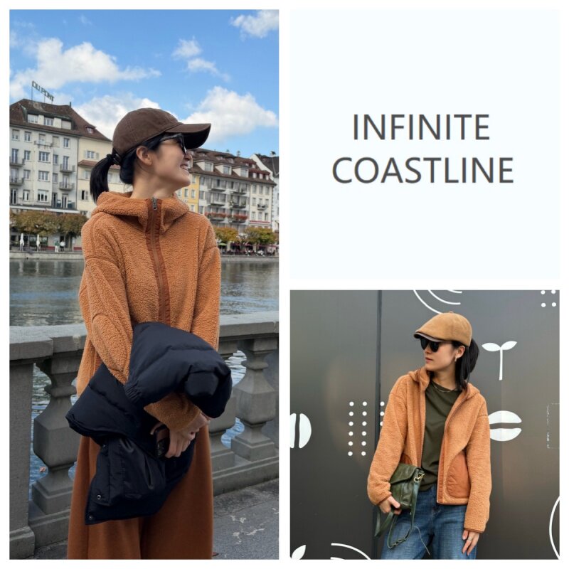 INFINITE COASTLINE/无垠海岸春晓12465秋冬带帽抓绒双面绒衣
