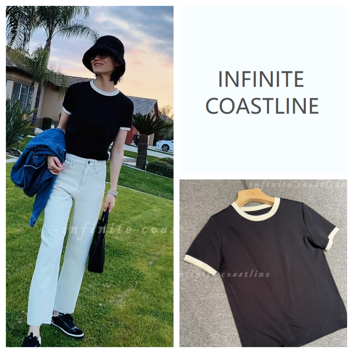 INFINITE COASTLINE/无垠海岸12343显瘦休闲气质风【小香】T恤