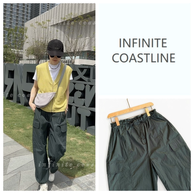INFINITE COASTLINE/无垠海岸春晓2862纯色百搭显瘦工装裤