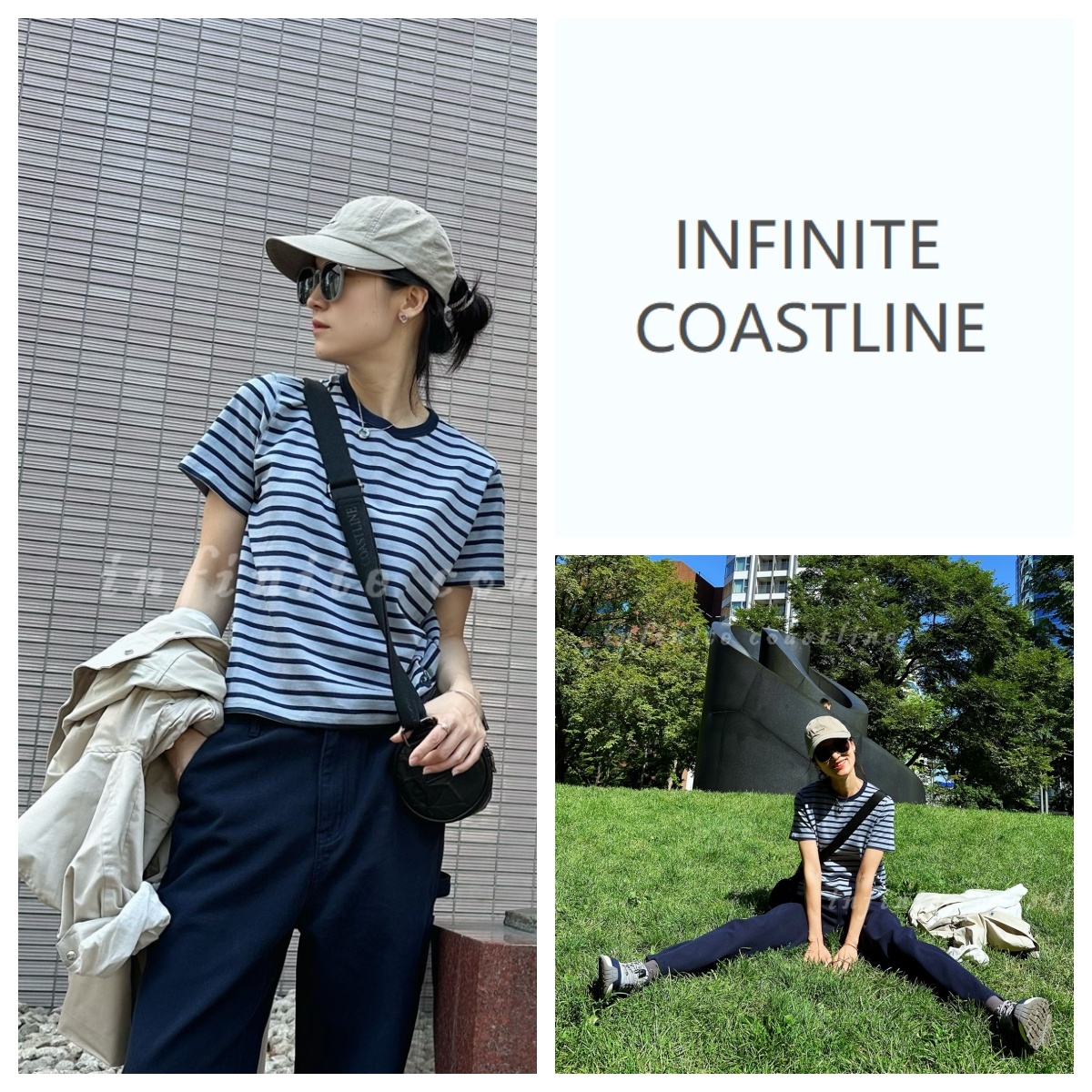INFINITE COASTLINE/无垠海岸春晓四季款12438【方舟】蓝条上衣