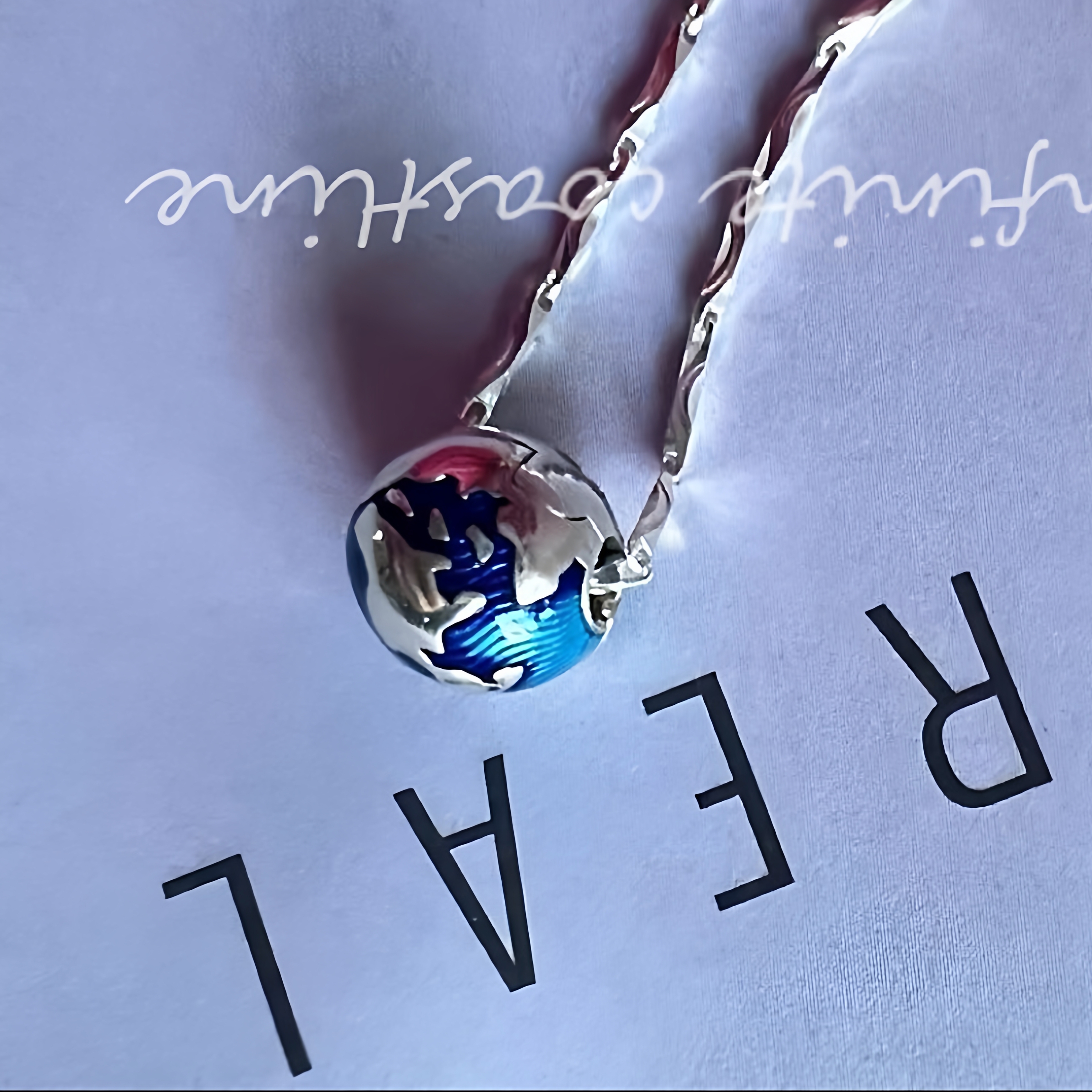 INFINITE COASTLINE/无垠海岸4370地球 银+珐琅滴胶坠链均925银