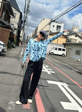 INFINITE COASTLINE/无垠海岸春晓12434扎染天丝羊毛上衣