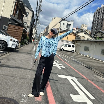 INFINITE COASTLINE/无垠海岸春晓12434扎染天丝羊毛上衣