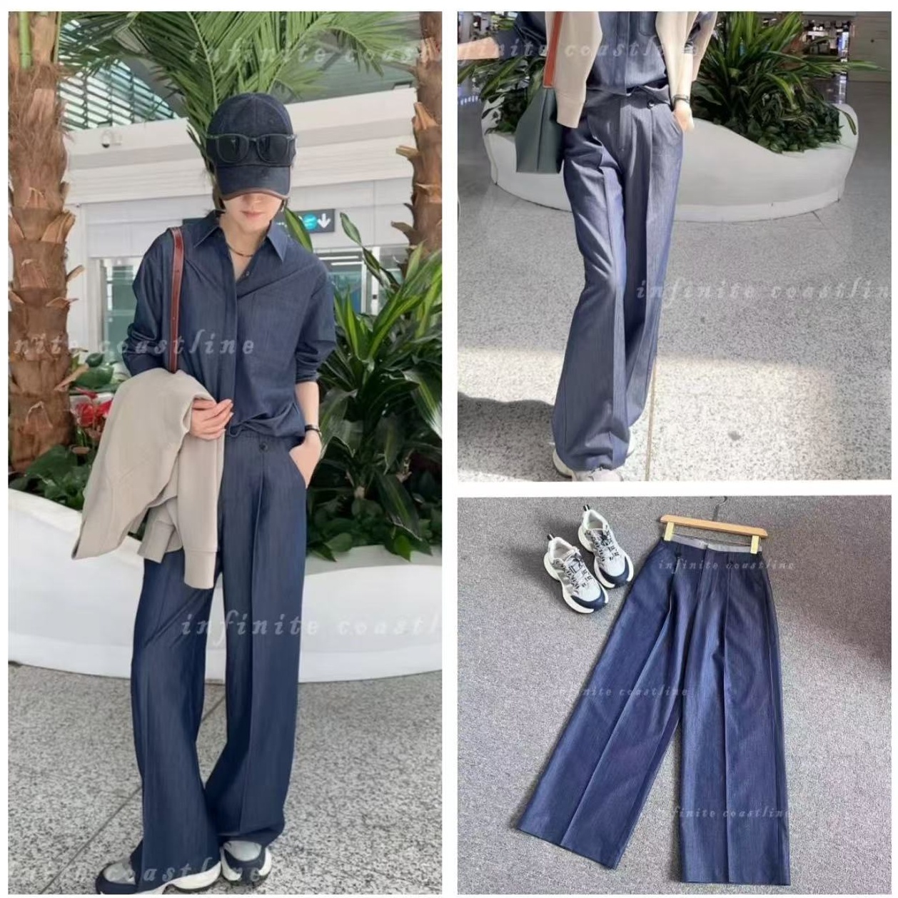 INFINITE COASTLINE/无垠海岸春晓2998直筒休闲【牛仔蓝】裤子