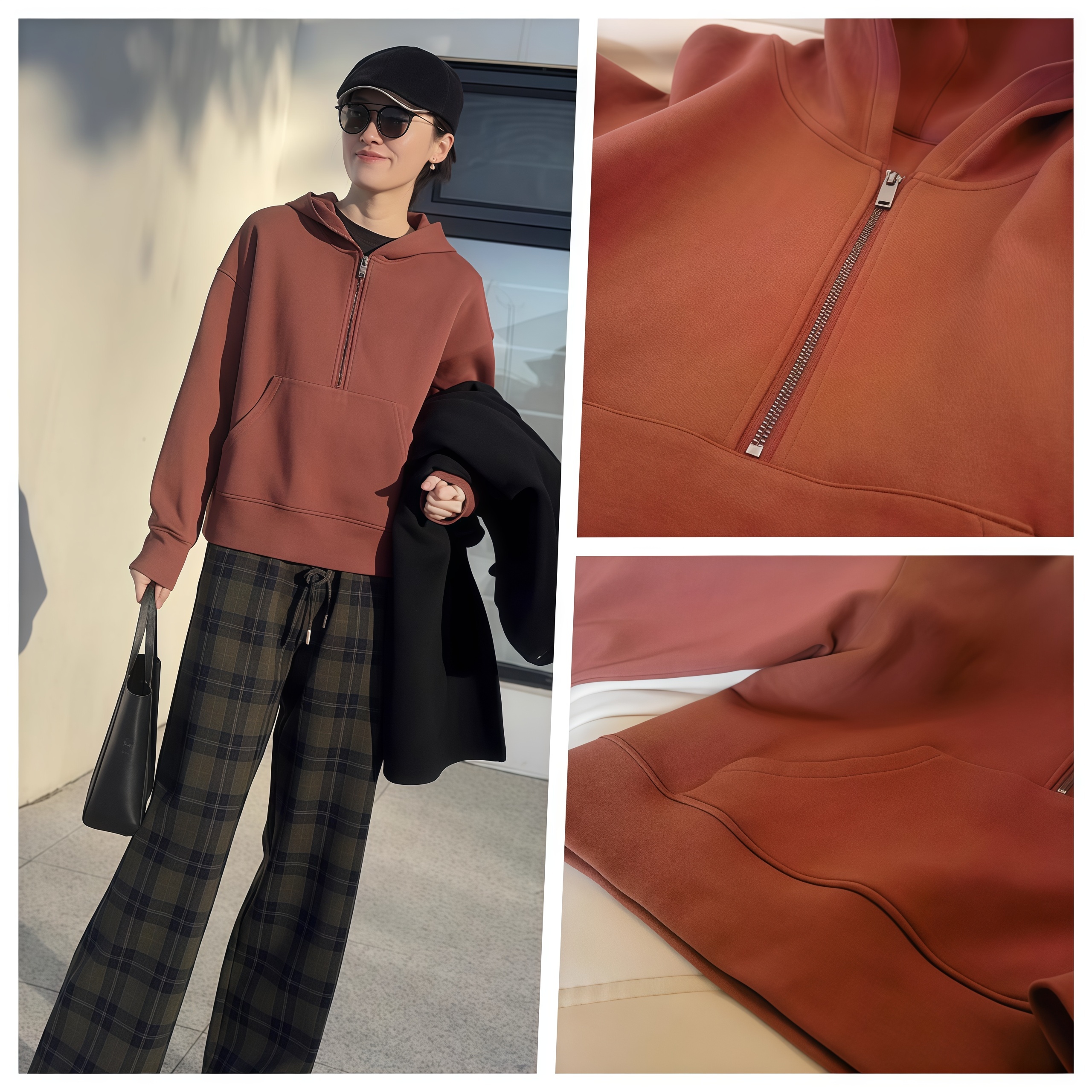 INFINITE COASTLINE/无垠海岸春晓12547百搭款【脏橘】帽衫