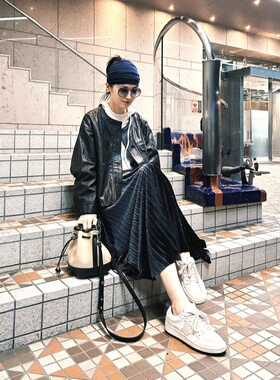 INFINITE COASTLINE/无垠海岸春晓3158丝绒休闲百褶裙