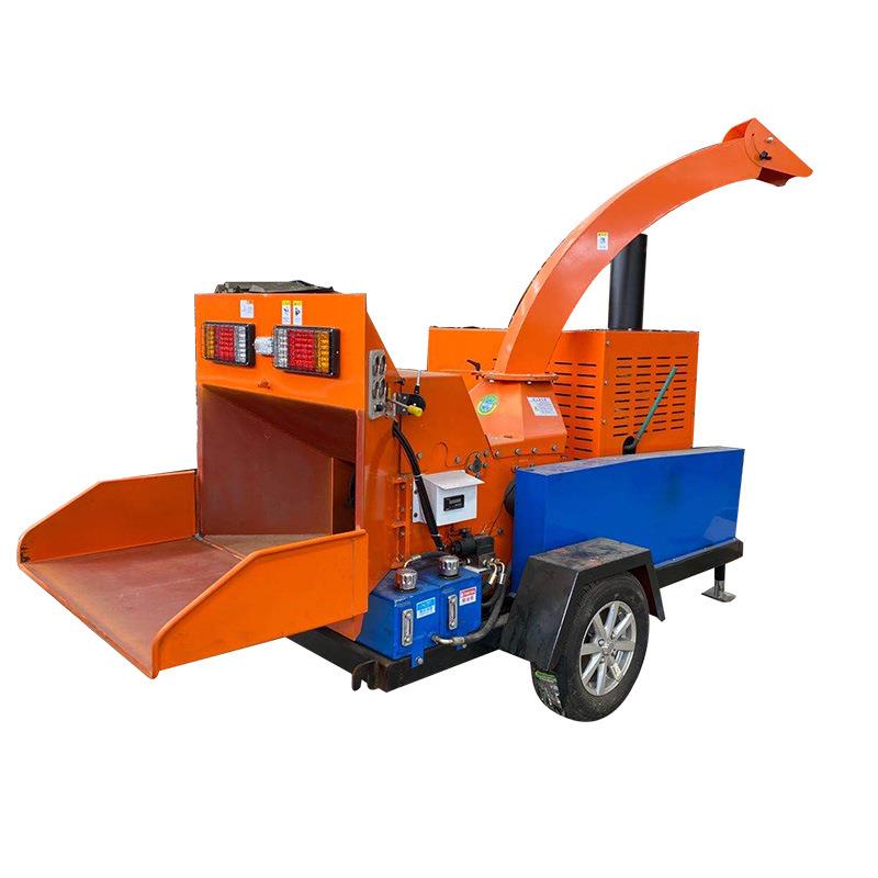 厂家直销质量保证可移动式配柴油电机小型园林树枝木材果园粉碎机