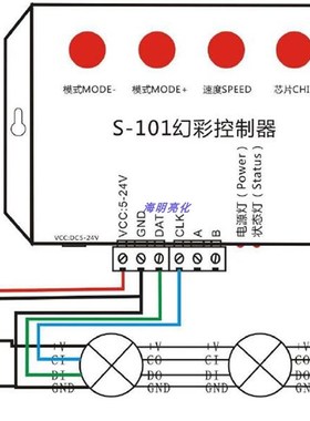 S -101幻彩控制器2811/2812/2815灯I条兼容幻彩RGBW 4通道跑马流