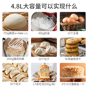 KitchenhAid凯膳怡厨师机家用和面机多功能小型全自动绞面揉面机
