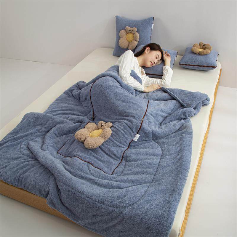 加厚大抱枕被子两用汽车上靠枕办公室午睡枕头二合一珊瑚绒毯暖冬,居家布艺,抱枕被,淘宝优惠券,粉丝福利购,淘宝优惠卷