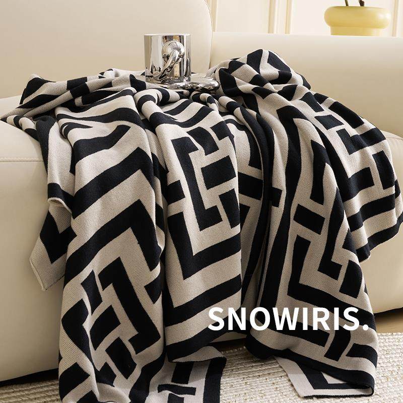 现代风休闲 ??毯办公室午休毯客厅沙发毯子几何回型搭毯样板间床,床上用品,休闲毯/毛毯/绒毯,淘宝优惠券,粉丝福利购,淘宝优惠卷