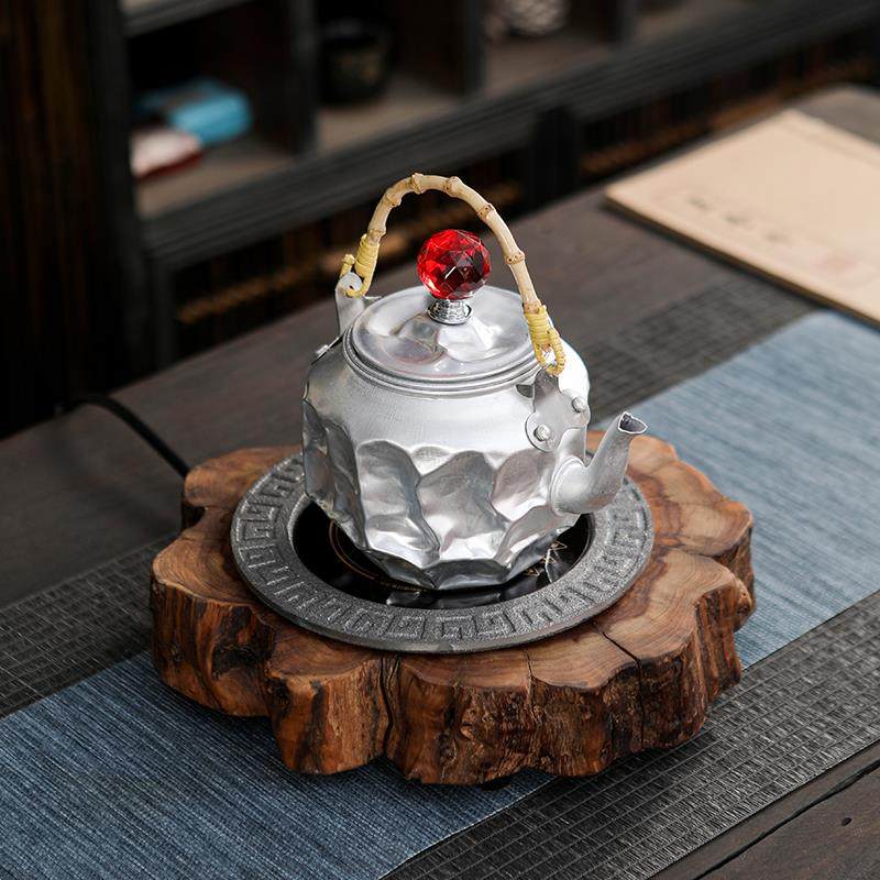 老枣木电陶炉煮茶炉2025新款智能围炉纯铝烧水壶煮茶器家用电热炉,餐饮具,煮茶炉,淘宝优惠券,粉丝福利购,淘宝优惠卷