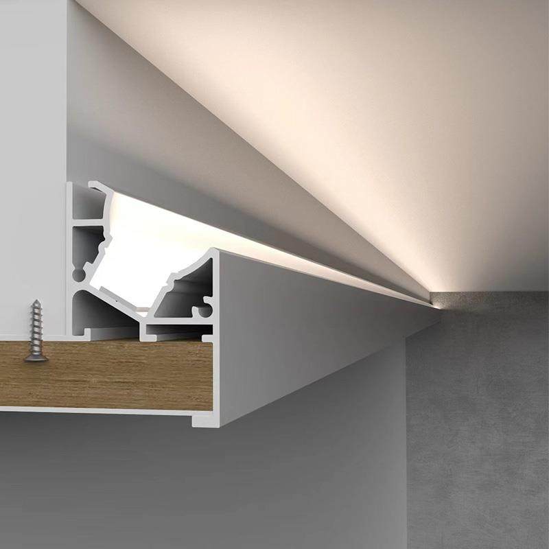 免开槽悬浮吊顶反光灯槽 斜面灯槽45度回形顶灯带 边吊线性氛围灯,家装灯饰光源,线性灯,淘宝优惠券,粉丝福利购,淘宝优惠卷