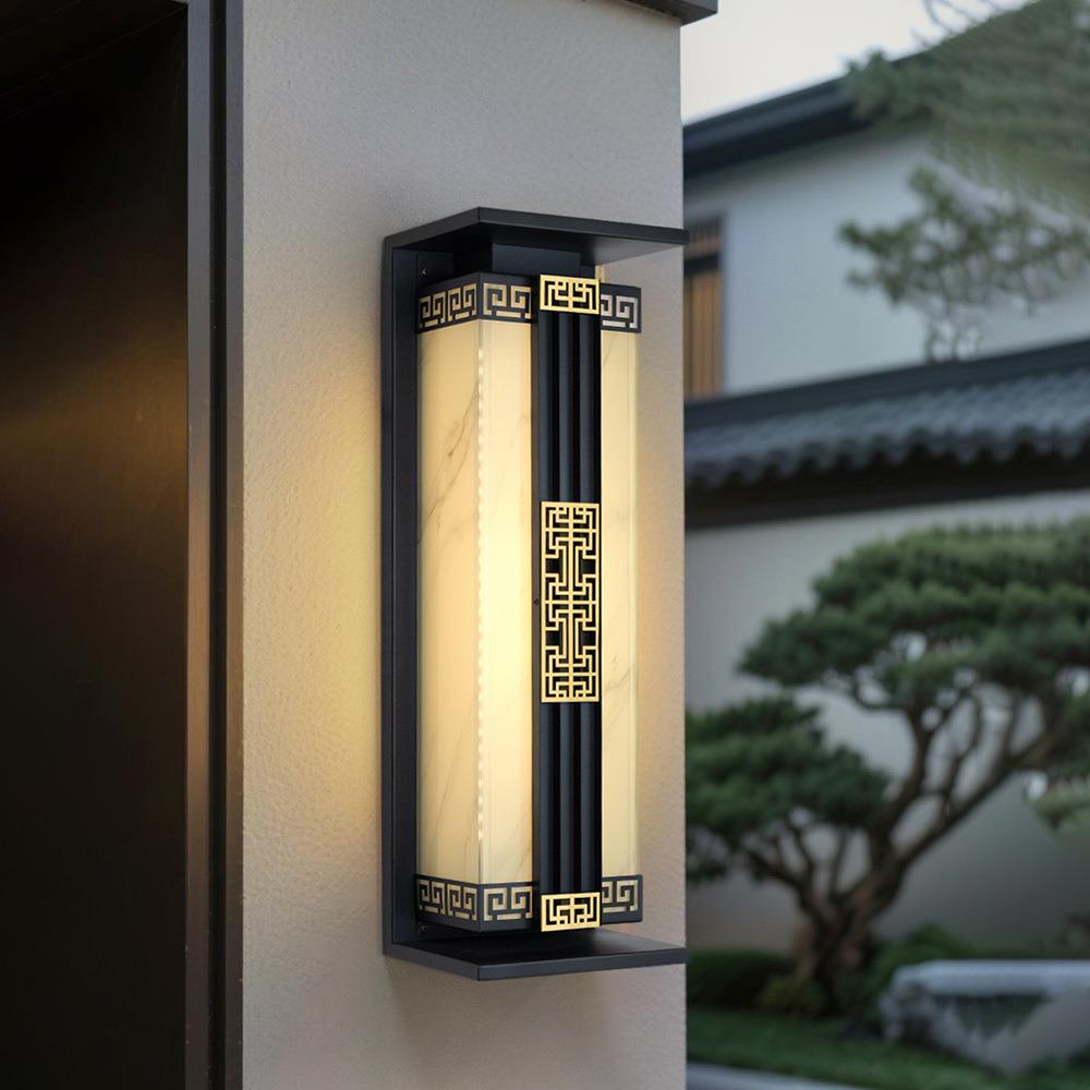 户外壁灯防水室外露台太阳能壁灯外墙柱子灯现代简约庭院长条壁灯