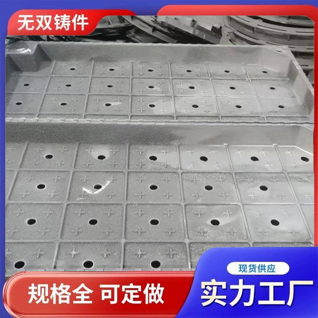 球墨铸铁井盖圆形方形铺砖装饰下沉式凹形隐形井盖路灯弱电通信井