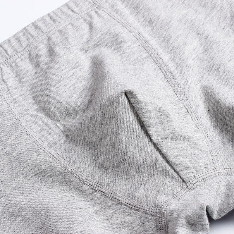 3条AB男士内裤纯棉男大红色平角裤青年大码裤头宽松中腰四角短裤