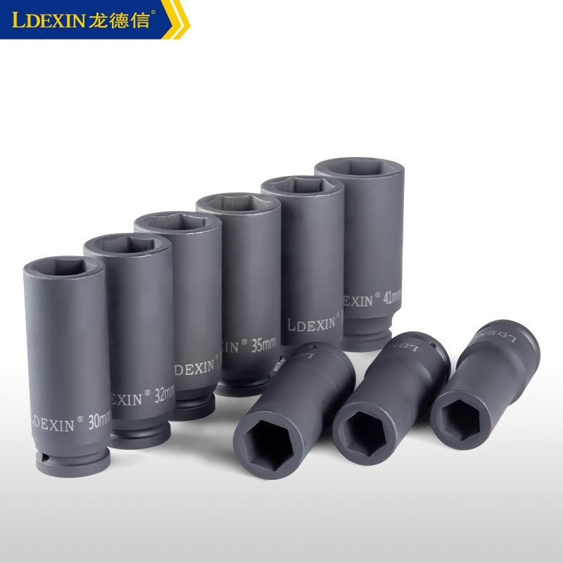 龙德信3/4 80-120mm加长六角气动风炮套筒汽车轮胎套头珞钼钢CRMO
