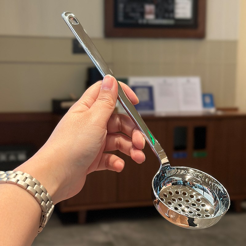 火锅汤勺漏勺!1810不锈钢长柄火锅勺盛汤捞丸子分菜分餐勺公勺子