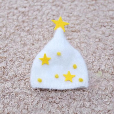 新生儿摄影星星帽婴儿拍照帽子影楼道具宝宝月子满月百天照针织帽