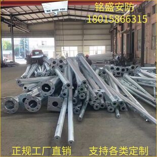 监控立杆3米米米8棱形八角4小道路6立柱5米卡口摄像机米区不锈钢