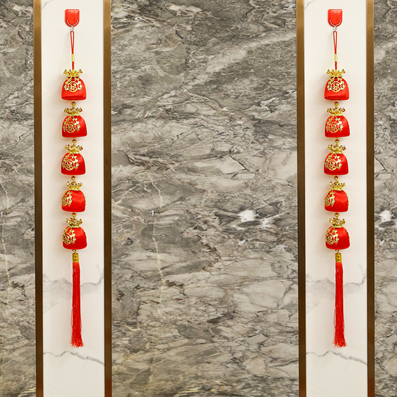 2023兔年搬家客厅挂件创意新年装饰小灯笼串玄关布置乔Z迁新居挂