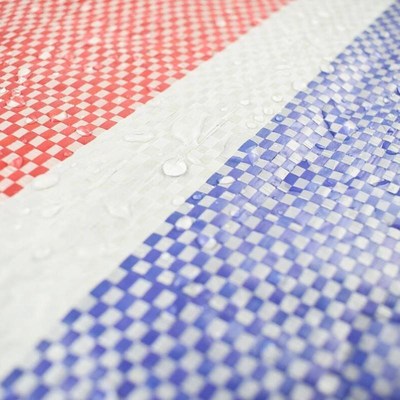 上柯三色彩条布6X15m遮阳塑料泳池盖晒K单覆膜货场油户外遮苫防雨