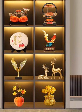 现代酒柜装饰品摆件n轻奢高档客厅家居电视柜展示柜工艺品乔迁礼