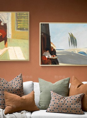 Hopper霍普风景小众艺术家美式民宿客餐厅卧室玄关装饰挂画咖啡馆