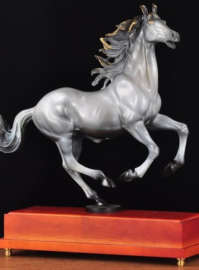 彩铜招财马摆件马到成功一马当先铜工艺品家居客厅玄关酒柜装饰品