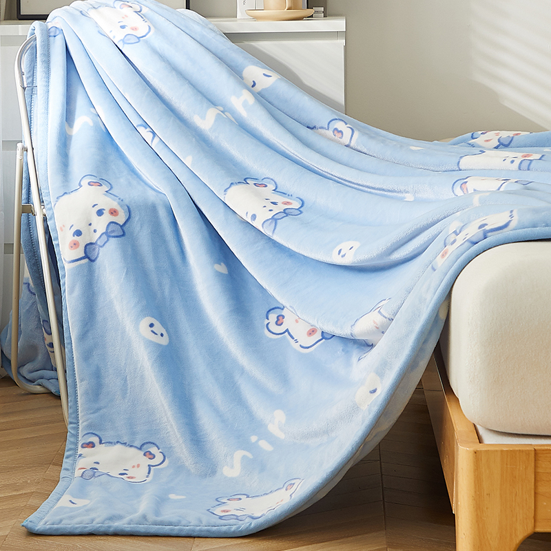 冬天牛奶珊瑚绒毯毛毯被冬季加绒加厚盖毯床上用空调铺床毯子床单