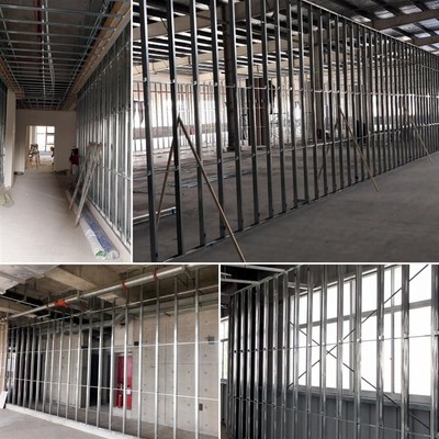 轻钢龙骨隔断墙石膏板隔墙隔断办公室装修隔间厂房写字楼装修隔音