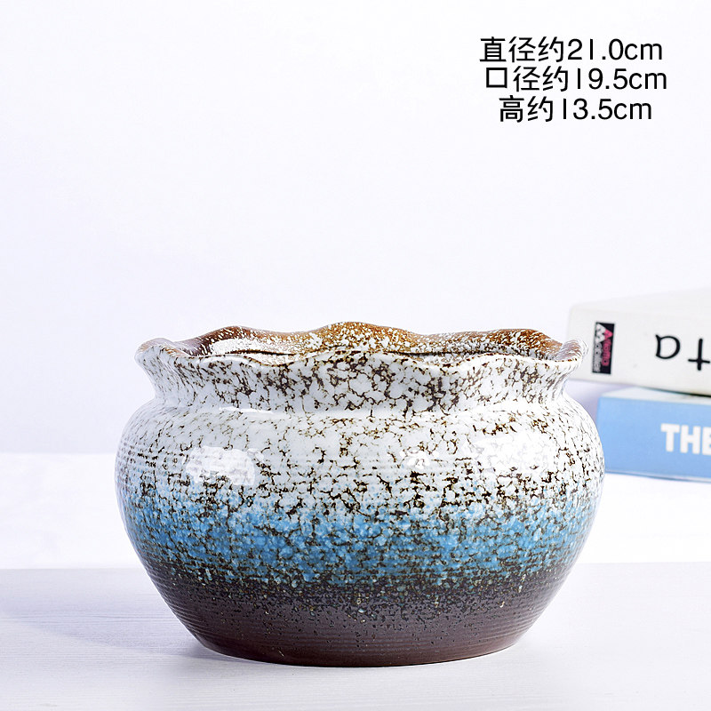 大号碗莲专用花盆水养植物一叶莲睡莲盆缸铜钱草荷花水培陶瓷器皿