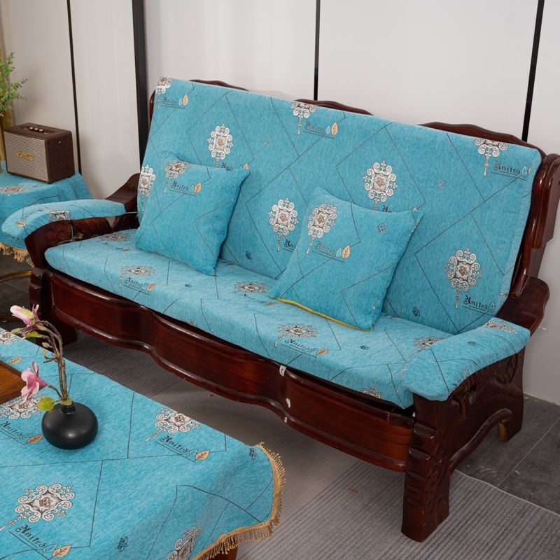 冬优 加厚沙发坐垫靠垫一体连体木质春秋椅垫子防滑四季海绵坐垫