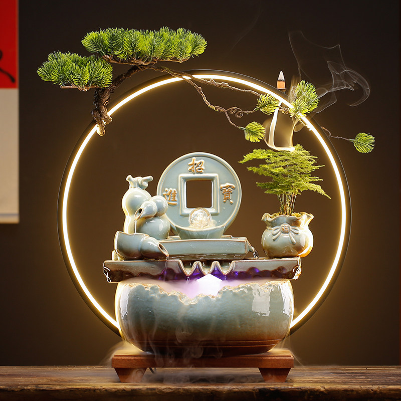 创意招财流水摆件时来运转客厅家居办公室桌面装饰品乔迁开业礼品,家居饰品,流水摆件,淘宝优惠券,粉丝福利购,淘宝优惠卷