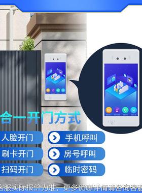 楼对讲机8寸人脸识别门禁小区SWR-RG80办密公室对卡讲门铃刷码对