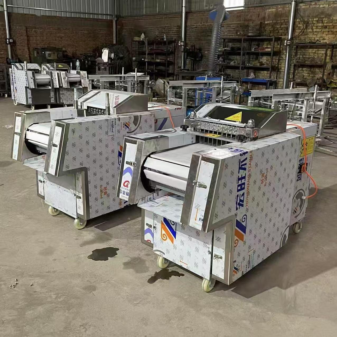 冻肉切块机全自动切块机商用剁鸡块机切冻肉鸭鹅鱼排骨猪脚切块机