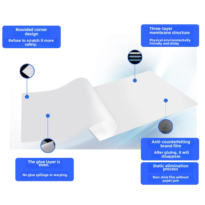 千帆A3塑封膜A4过塑膜10C.12.5C13C15C护卡膜菜单过塑膜A4相片膜