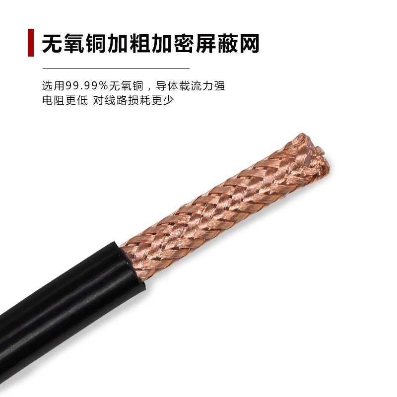 铜芯铜网双屏蔽馈线SYV50-5 50-7同轴线50欧姆50-3射频对讲高频线