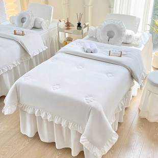 高档轻奢风加厚按摩理疗洗头美体专用四季 美容床罩四件套夏季 通用