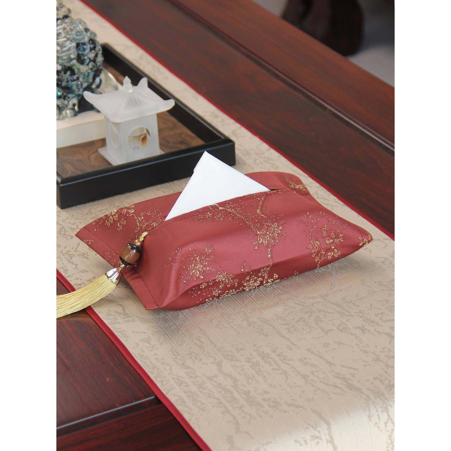 喜庆红色纸巾盒套轻奢中式抽纸盒车载家用布艺餐巾盒套结婚纸抽盒,收纳整理,纸巾套,淘宝优惠券,粉丝福利购,淘宝优惠卷