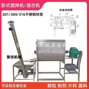 化搅拌机食品调料螺带混合机工粉热卧式 直销现货末加不锈钢卧式 混