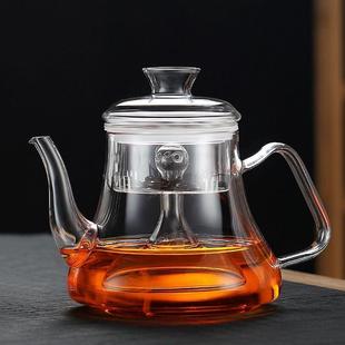 家用 全玻璃蒸汽煮茶器玻璃蒸茶壶黑茶电陶炉烧水壶煮茶壶茶具套装