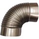 304不锈钢弯头波纹螺纹90度烟管弯头热水器家用油烟机排烟管烟囱