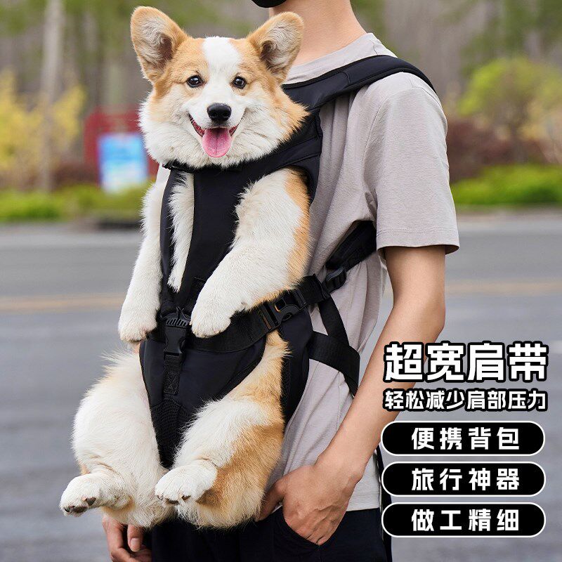 狗狗背包宠物外出双肩便携包遛狗包猫咪背带泰迪柯基小型犬胸背包