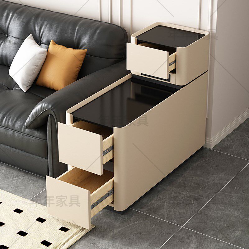 沙发边柜侧边几2025新款实木沙发边柜客厅沙发边柜侧柜带插座