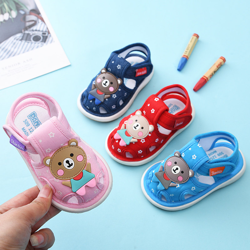 女宝宝凉鞋夏季婴儿0一1-3岁叫叫鞋防滑软底学步鞋布鞋男宝宝鞋子,童鞋/婴儿鞋/亲子鞋,学步鞋,淘宝优惠券,粉丝福利购,淘宝优惠卷