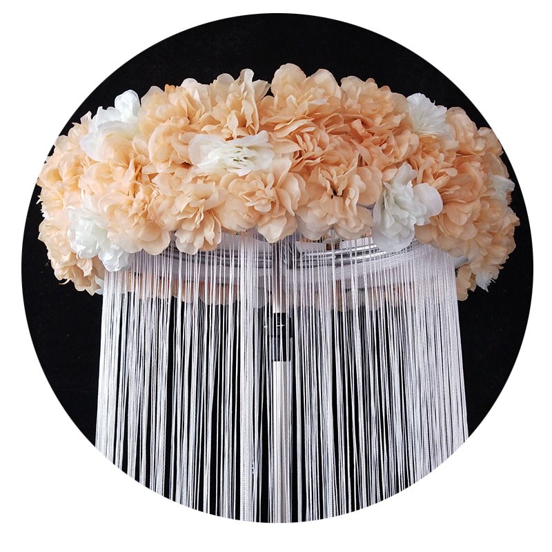 2021新款婚庆路引吊顶圆环伸缩立柱路引舞台圆环吊顶花环线帘架子