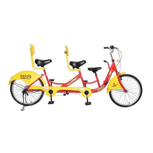 前后抱闸24亲子双人车双人自行车三人车母子车多色高配带筐