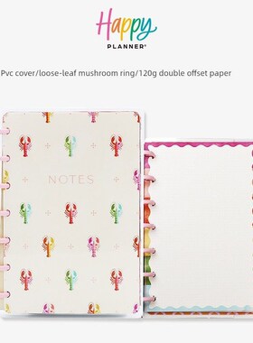 【棕榈滩】HAPPYPLANNER活页本B6简约可拆卸日记本计画本夏日沙滩
