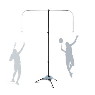 学校羽毛球训练器步伐陪练挥拍吊球架发球机回弹儿童练习高远跳杀